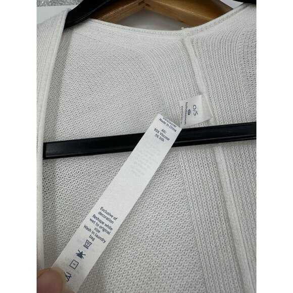 Lululemon Heart Opener Meditation Cloak Taryn Toomey White OS Wrap Cardi Read - Picture 3 of 9